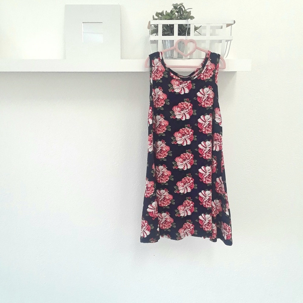 Blue floral dress